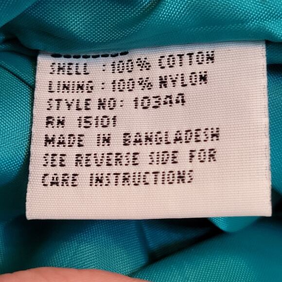 VTG 90s Eagles Ridge Blue Teal Color Block Windbreaker Retractable Hood Size M - Picture 8 of 9